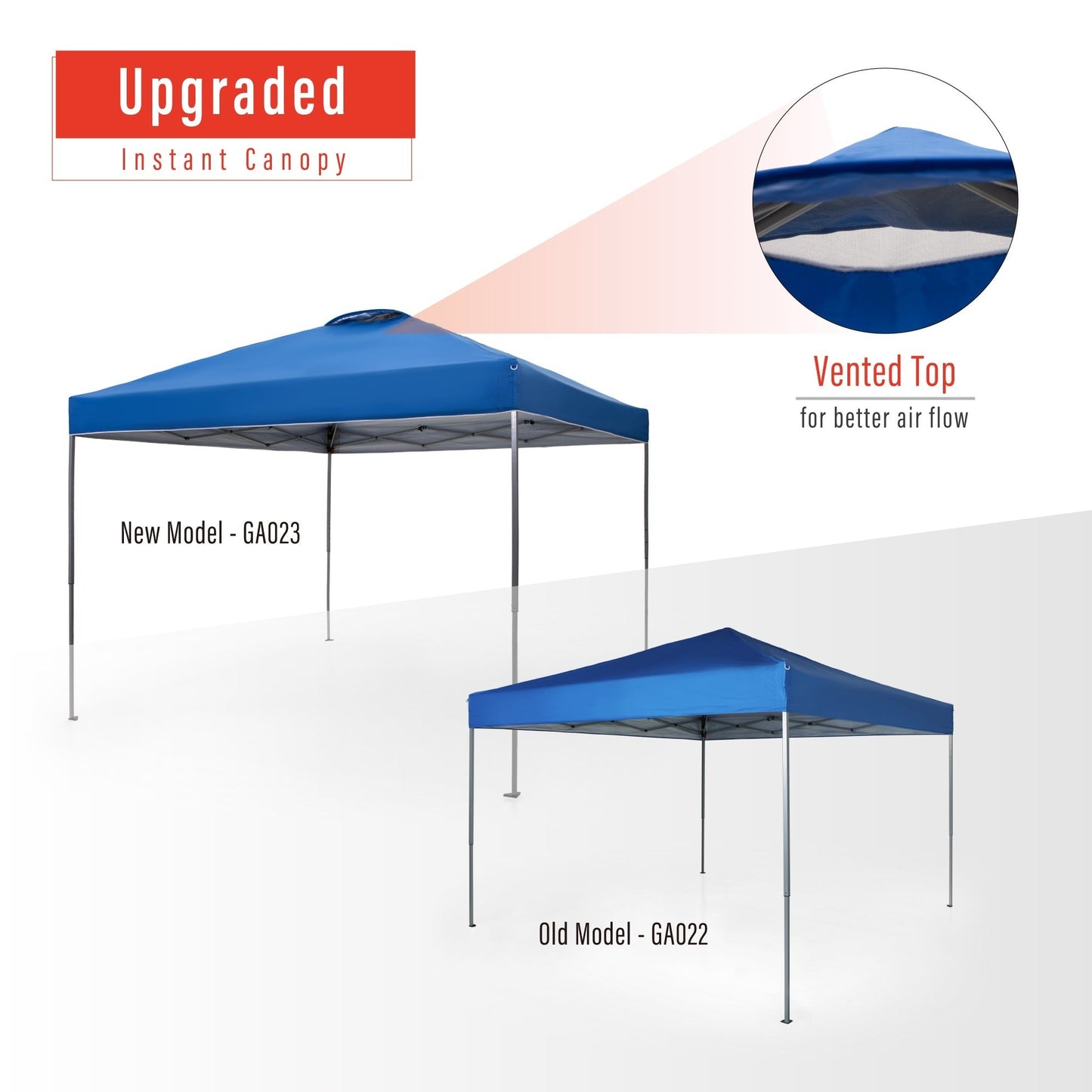 Sophia & William 10' x 10' Outdoor Gazebo Instant Pop Up Canopy Tent with Wheeled Bag - Blue