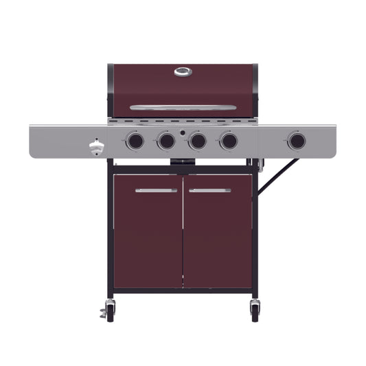 Garden Grotto 4-Burner Stainless Steel Propane Gas Grill with Side Burner